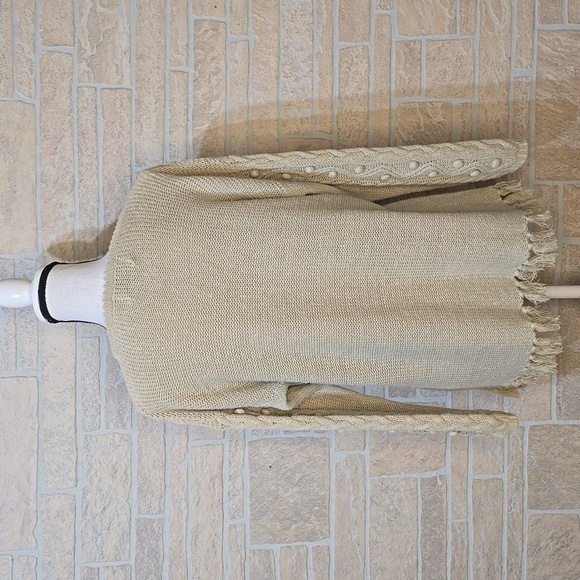 Yamamoto Cable Knit Bobble Sweater Cozy Cottagecore Cabincore Chunky Pullover M - Picture 3 of 8